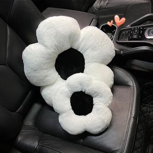 black/white Flower Pillow Decor for car or bedding